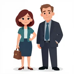 kim wexler and saul goodman, cartoon concept art, trending on artstation, high quality