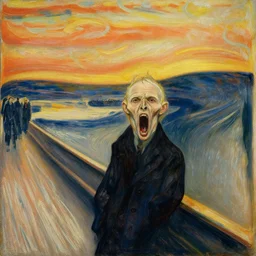 screaming voldermort, painting by edvard munch