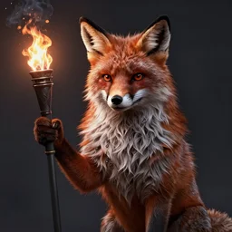 fox standing up with torch, marvel comics, dark, intricate, highly detailed, smooth, artstation, digital illustration, ruan jia, mandy jurgens, rutkowski