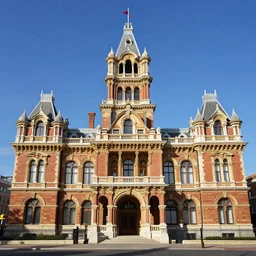 portrait of a grand victorian government building, blue sky, volumetric, well lit, victorian, detail, ultra realistic, 8 k, digital art by greg rutkowski and jordan grimmer