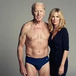Photo of Joe Biden in swimsuit, soft studio lighting, photo taken by Anne Liebovitz for Abercrombie and Fitch, award-winning photograph, 24mm f/1.4