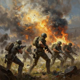 epic battlefield painting