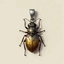 rough concept art of small insect pendant, fantasy illustration, medieval era, trending on artstation, symmetry