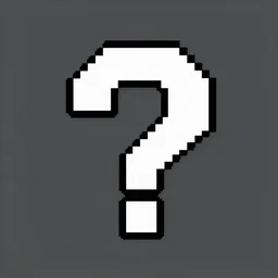Pixel art of a question mark