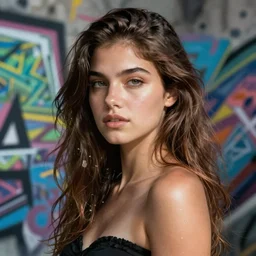 a graffiti woman