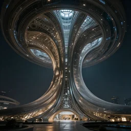 futuristic architectural masterpiece, intricate complexity, dramatic lighting, 4 k, cinematic dramatic atmosphere
