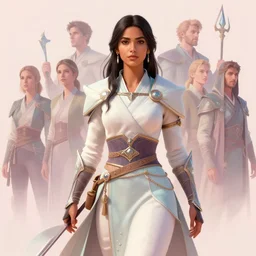 dynamic surreal medium shot portrait maya ali as sorcerer, dragon age, pastel colours, octane render, unreal engine, matte painting concept art, fanart artstation by jesper ejsing and rhads and lois van baarle and ilya kuvshinov and rossdraws