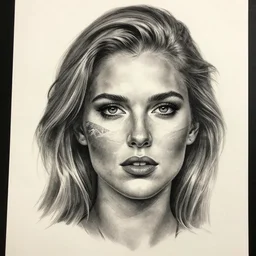 realistic tattoo sketch of kate kuray face double exposure with a mountain scenery, in the style of matteo pasqualin, amazing detail, sharp