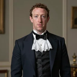 Mark Zuckerberg crossdressing in victorian dress, artstation trending portrait, sharp focus, 4k HD wallpaper