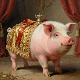 the royal pig by greg hildebrandt piggy regal baroque