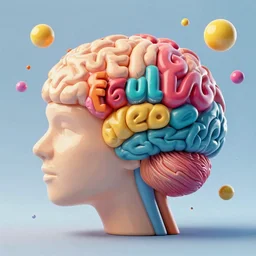 a brain full of ideas, trendy on artstation, colorful, 4 k