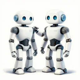 a robot drawing another bot