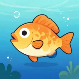 cartoon illustration of a fish