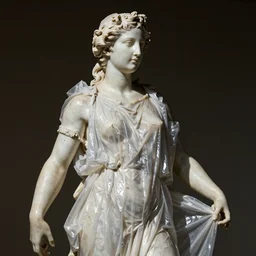 “Apollo statue wearing plastic bag dress, detailed but rough, 4k photo, great light and shadows”