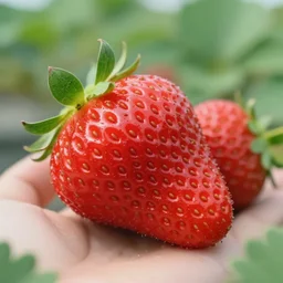 strawberry in trial, hyperreal