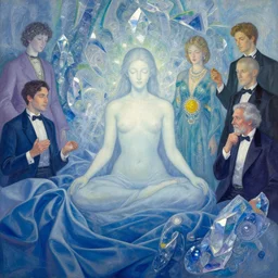 soul colors - driven, silk, fractal crystal, serenity, by ilya kuvshinov, greg rutkowski, tom bagshaw, james jean, victo ngai, ryohei hase, thomas kinkade, elegant, masterpiece, award winning