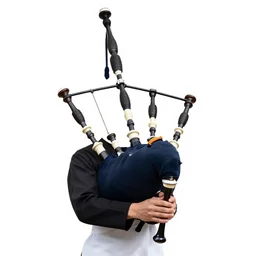 scandinavian bagpipes, 8k product photo, isolated on a pure white background, centered, entire object in frame, sharp focus, soft studio lighting