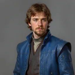 portrait of a man by greg rutkowski, jedi knight, he looks like cameron monaghan, short beard, wearing a blue flying jacket, star wars expanded universe, he is about 3 0 years old, highly detailed portrait, digital painting, artstation, concept art, smooth, sharp foccus ilustration, artstation hq