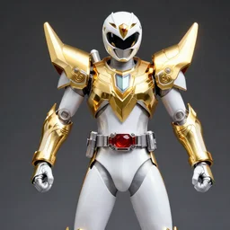 full ultimate shiny golden sharp saber of power ranger white photorealistic digital art hyperdetailed surface sunlight reflections