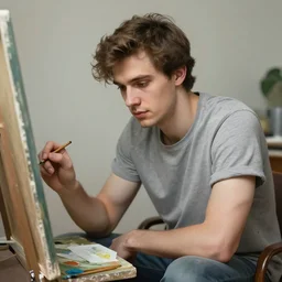 attractive male, painting by ilya kuvshinov