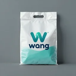 logo for industrial plastic bag company called wang, modern, fresh cool colors, trending on behance