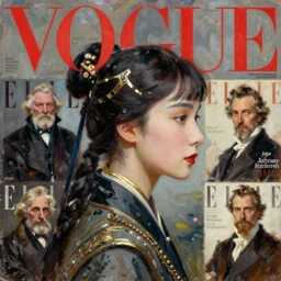 fantasy mage, korean audrey hepburn, vogue magazine, elle magazine, greg rutkowski, john singer sargent, trending on artstation, oil painting, intricate, side profile
