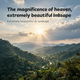 “The magnificence of heaven, extremely beautiful landscape, trending on ArtStation”