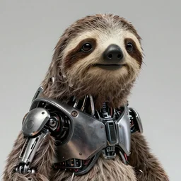 portrait of anthropomorphic sloth cyborg, terminator : : cyberpunk, terminator : : digital art, concept art, digital illustration, photorealism, fashion photography