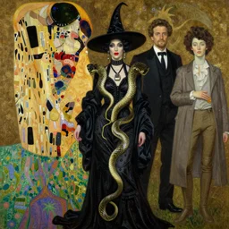 highly detailed oil painting | very intricate | cinematic lighting | award - winning | witch pythoness fashion by alexander mcqueen | by roberto ferri, by tom bagshaw, by j. c. leyendecker and klimt, american romanticism, by austin osman spare, artstation, cgsociety, official art, octane