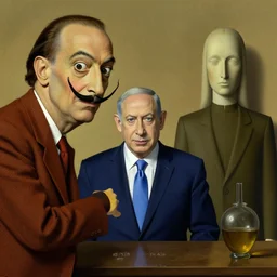 benjamin netanyahu, memento mori, vanitas vanitatum omnia vanitas, by salvador dali and rene magritte