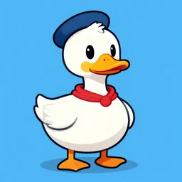 dictator duck, flat art, award winning art, nft - style art, cartoon, detailed