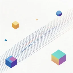abstract beautiful background, card templmate, wallpaper, lines, isometric geometry, multicolor, 3 d shapes, cinematic, trending behance, metro scheme, poster by wlop, tooth wu, greg rutkowski, beeple