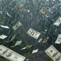 rain of $ 1 0 0 dollar bills
