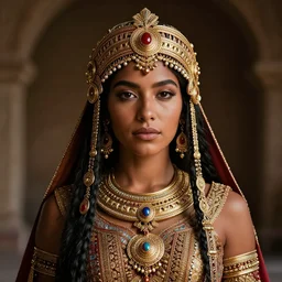 portrait of wonderful incan princess zia with tanned skin, ornate 8 k gorgeous intricate detailed, accent lighting, dramatic light, octane render