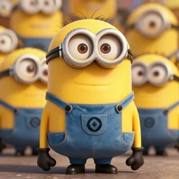 vintage minion movie poster art by makoto shinkai takashi takeuchi yoshiyuki sadamoto greg rutkowski, sharp focus, trending on artstation, cinematic lighting, hyper realism, octane render, 8 k, hyper detailed.