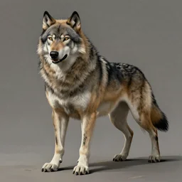 furry art muscular wolf by René Magritte, detailed, 4k