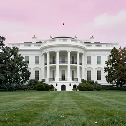 the white house in the style of meow wolf