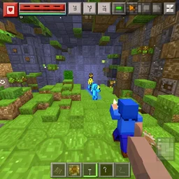 in - game screenshot, hexagonal minecraft game