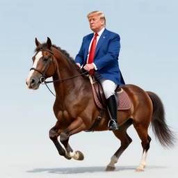 Donald Trump riding a horse