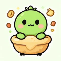 cute miss mascot kapoera kapoera hitmontop food sticker art, cronobreaker, beeple game icon