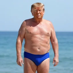Donald Trump wearing a bikini