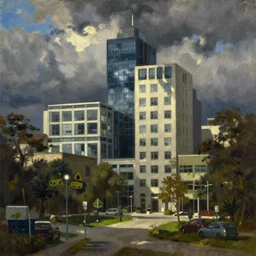 the trappings of modern life!, oil painting by greg rutkowski