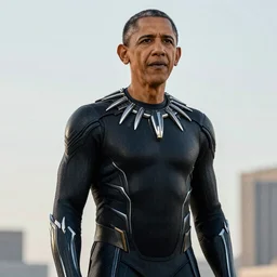Obama as black panther fighting for saving wakanda, hyper detailed photo, 8k