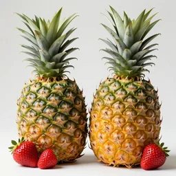 a hybrid between a strawberry and a pineapple