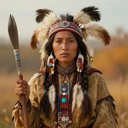 native American shamans , beautiful autumn spirit, digital art, concept art, fantasy art, highly detailed, HD wallpaper, artstation, Deviantart, abeyance