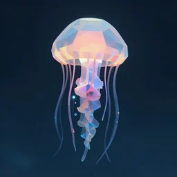 low poligon jellyfish