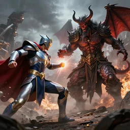 hero vs demon lord in a final epic battle.