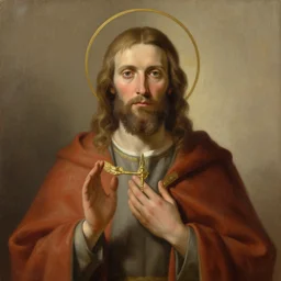 portrait of a holy catholic saint, trending on art station, 4k UHD, 8k, painting illustration, high detail by Greg Hildebrandt