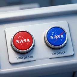 photography of the control switch between war and peace, photorealistic cinema 4 d raytracing render, 4 k, natural light, nasa