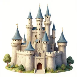 a detailed portrait of a tree castle